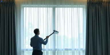 Commercial curtain steam cleaning service elanora hotels offices