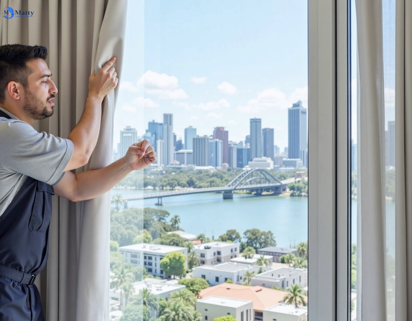 Professional curtain steam cleaning service elanora QLD by Matty Curtain Cleaning