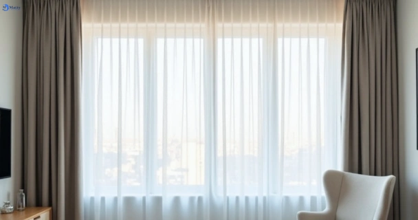 Freshly steam cleaned curtains in elanora QLD
