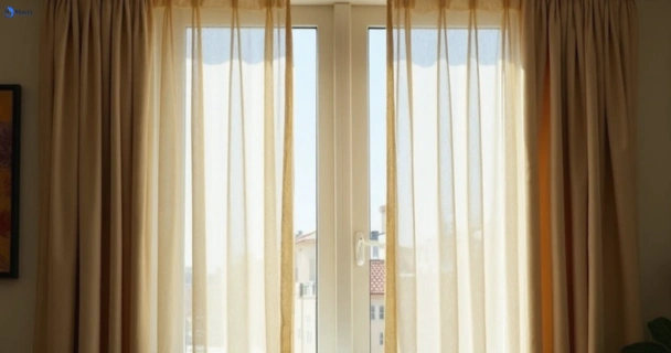 Dusty and dull curtains in elanora before steam cleaning
